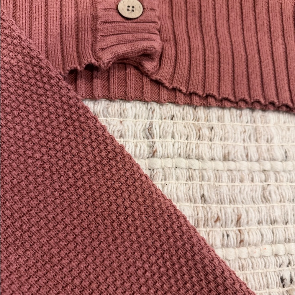 Free People Knit Button-Up Set in Rust - Picture 6 of 7